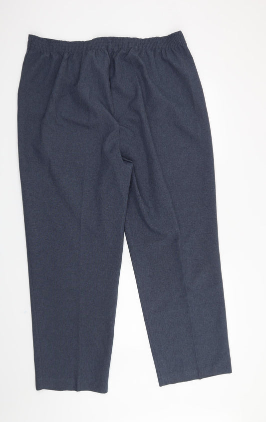 Womens UK Size 20 Bon Marché Regular Fit Blue Trousers