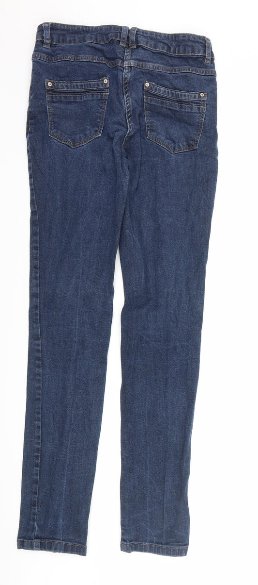 Womens UK Size 27 in Up Fashion Regular Fit Skinny Blue Jeans