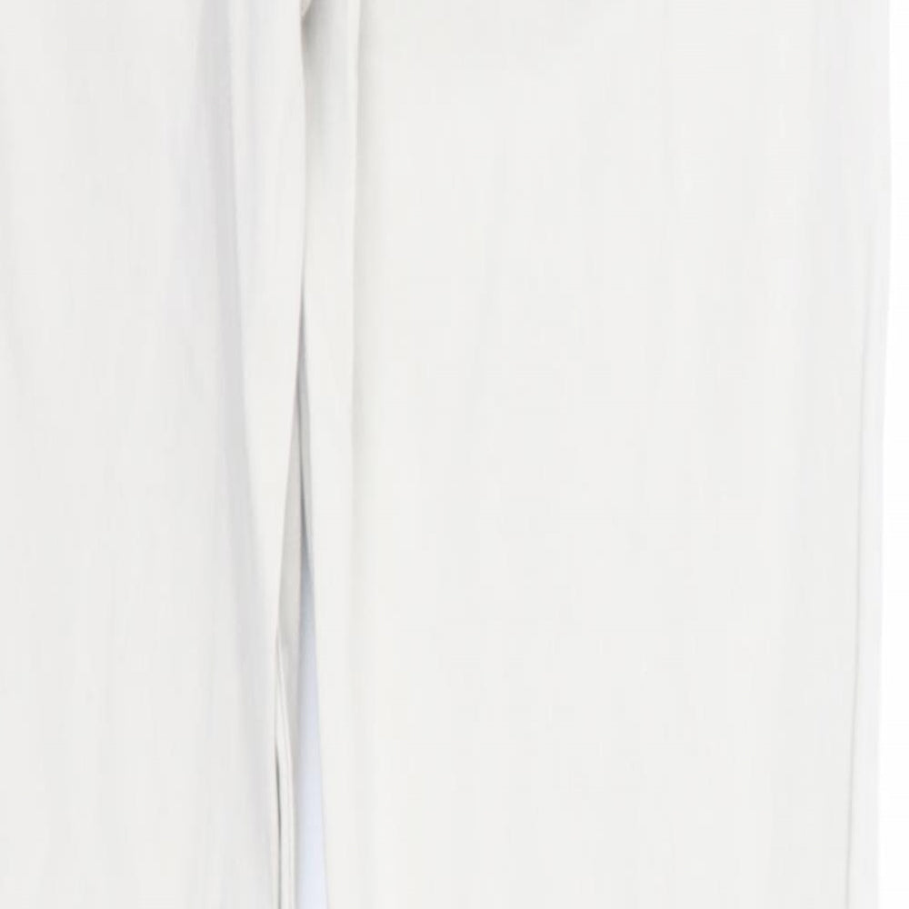 Womens UK Size 12 H&M Regular Fit Ivory Trousers
