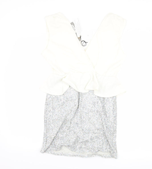 Glamourous Womens White Bodycon Size 12