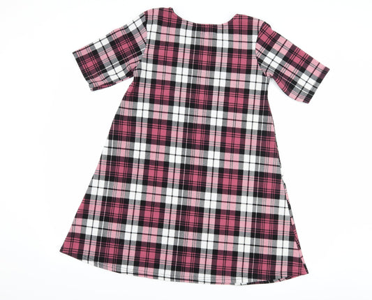 Apricot Womens Pink Check A-Line Size 10