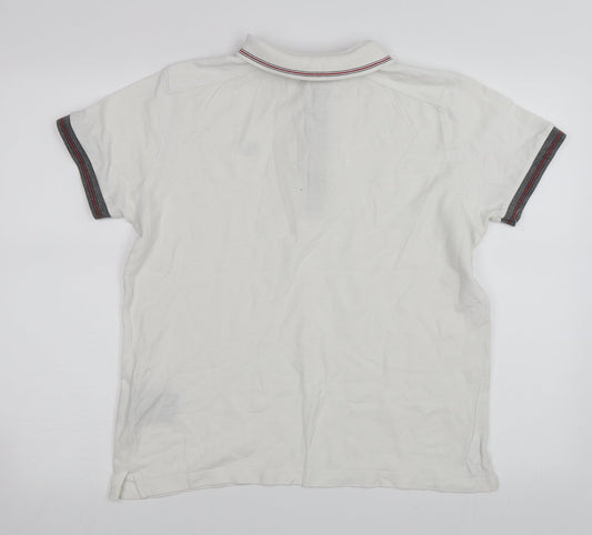 Duck and Cover Mens White Polo Size M