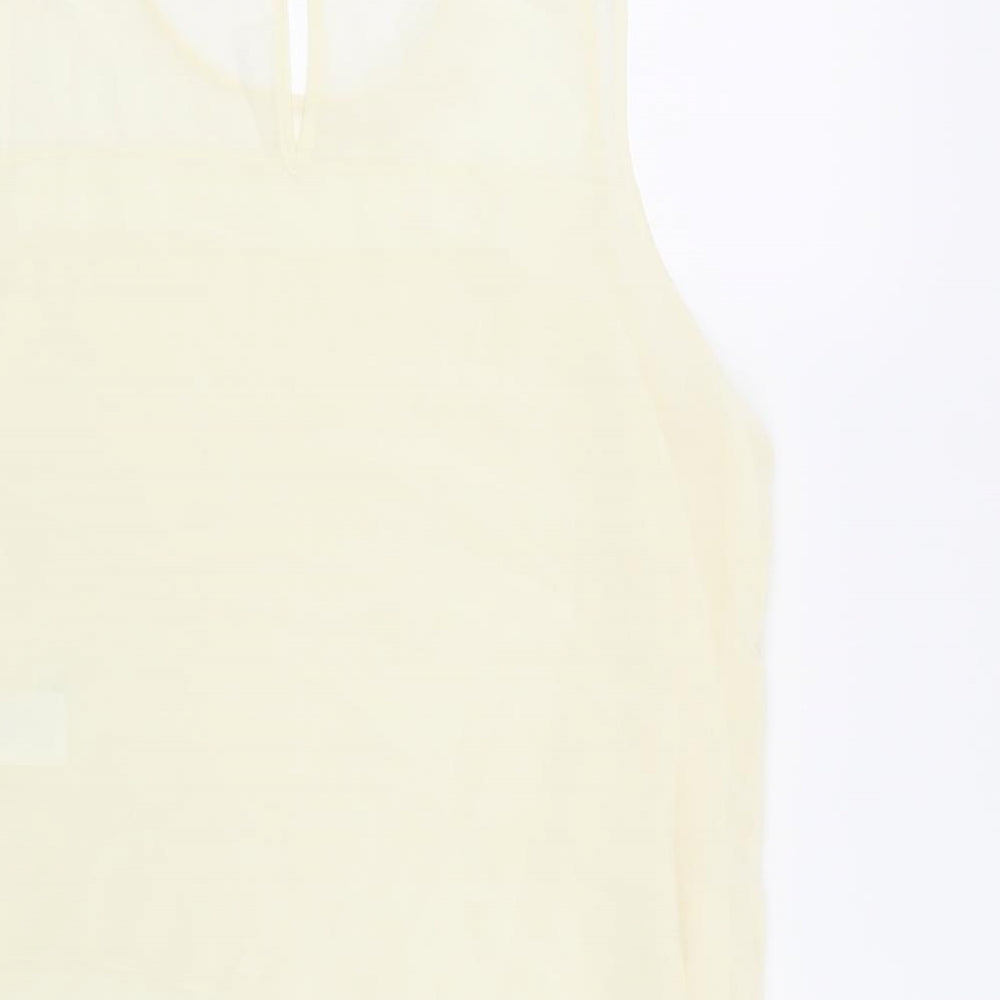 Womens UK Size 38 H&M Yellow Basic Blouse