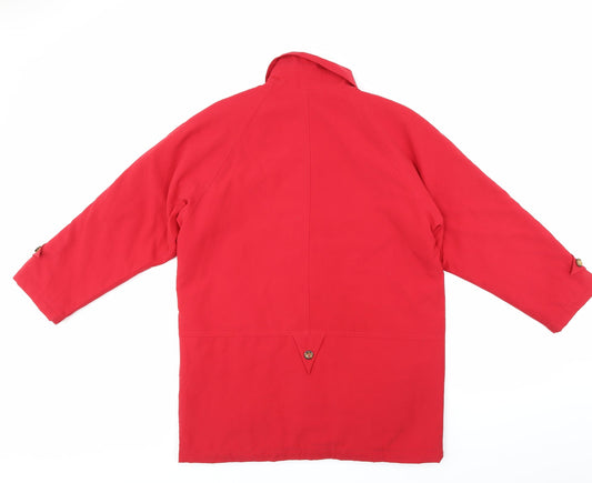 Womens UK Size 10 Hamells Red Anorak Coat