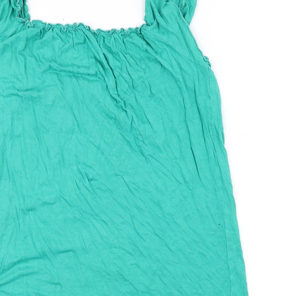 Papaya Womens Green Basic T-Shirt Size 14