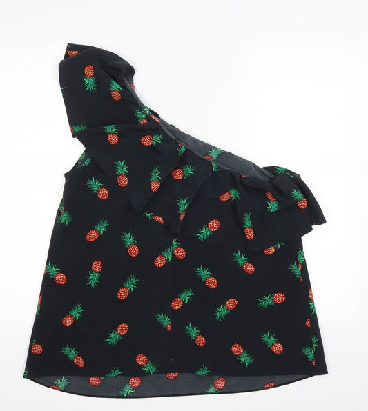 George Womens Black Basic Blouse Size 14