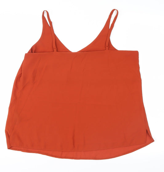 F&F Womens Orange Basic Tank Size 14