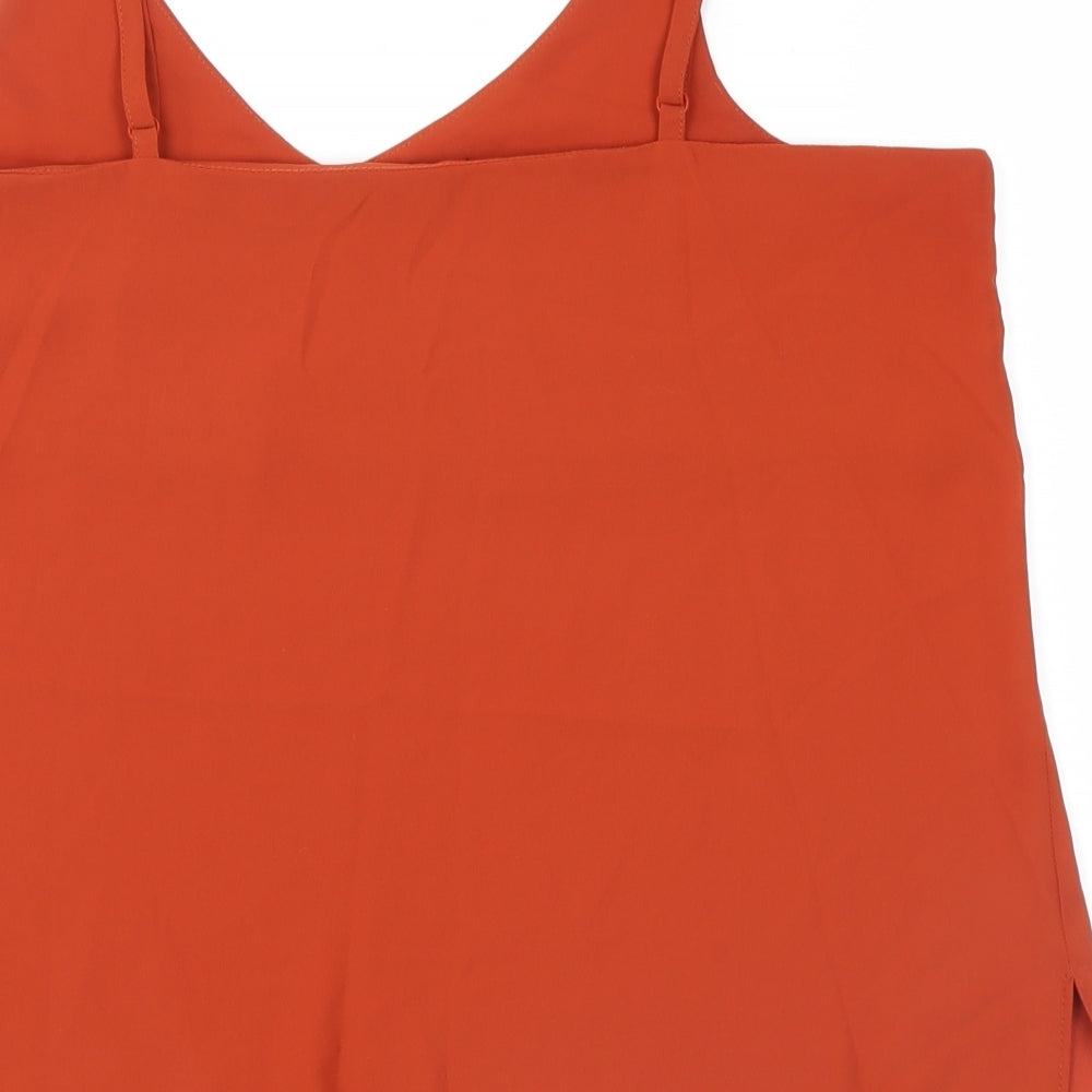 F&F Womens Orange Basic Tank Size 14
