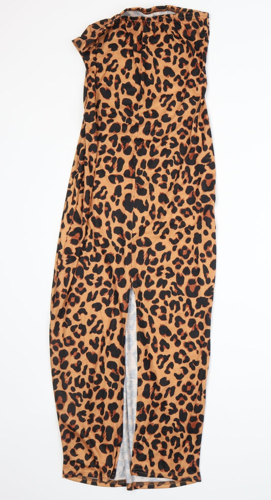 In the Style Womens Orange Animal Print  Straight & Pencil Set Size 8