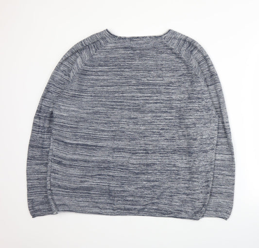 Cedar Wood State Mens Blue Knit Pullover Jumper Size 2XL