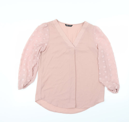 SHEIN Womens Pink Basic Blouse Size S