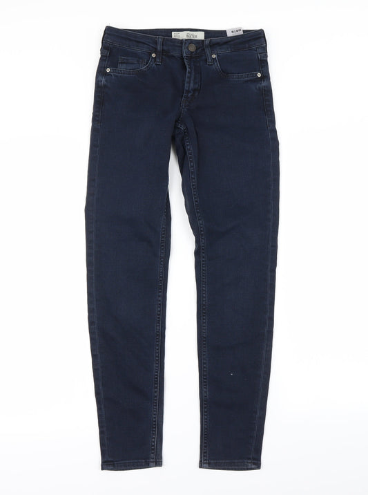 Womens UK Size 25 in Topshop Regular Fit Skinny Blue Jeans