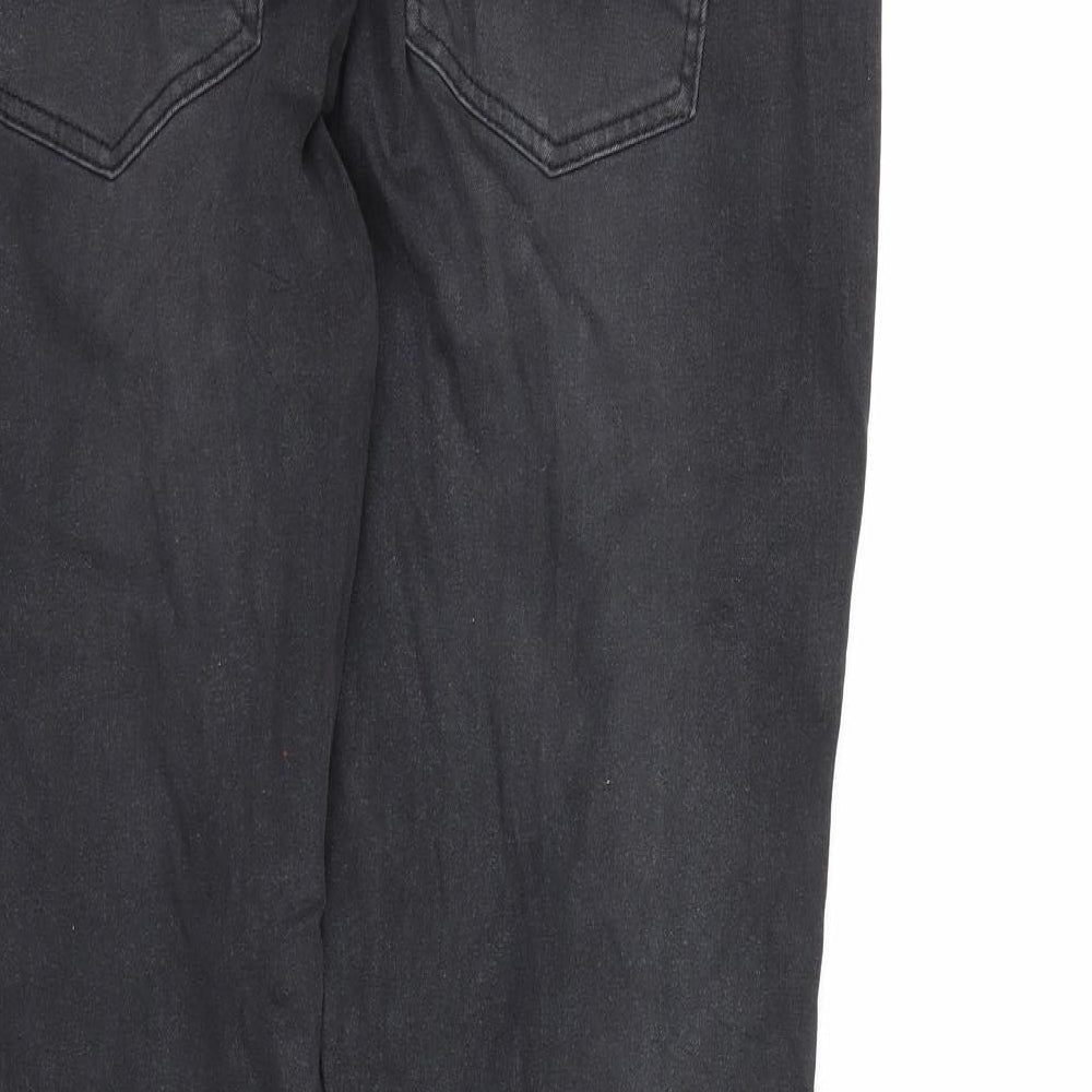 Denim 1982 Womens Black Denim Straight Jeans L31 in