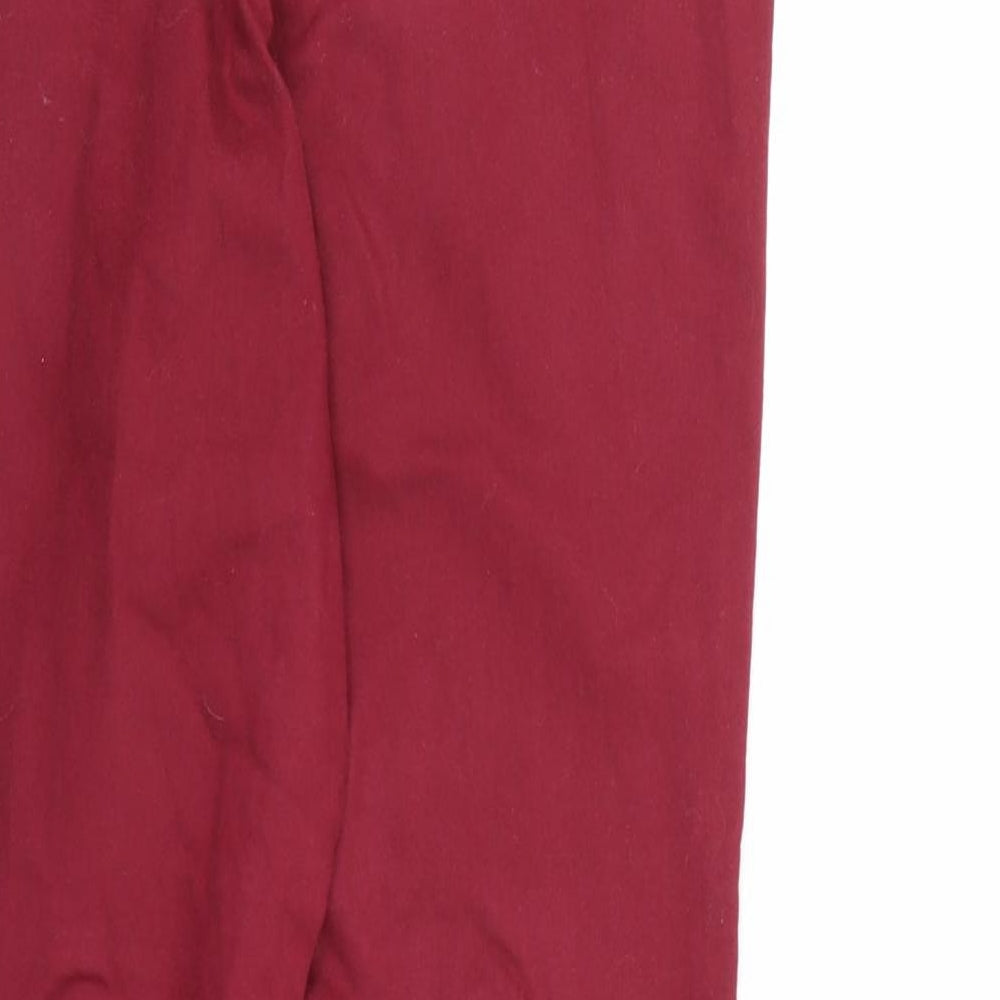 Womens UK Size 10 Papaya Regular Fit Jegging Red Jeans