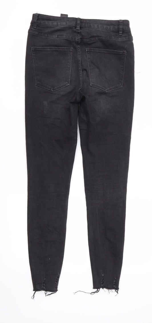 NEXT Womens Black  Denim Skinny Jeans Size 8 L29 in