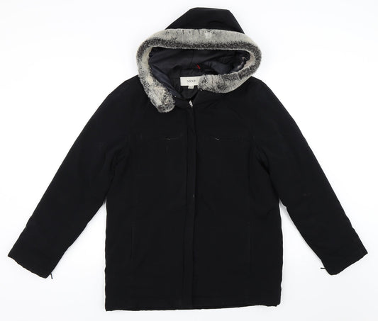 Womens UK Size 8 NEXT Black Overcoat