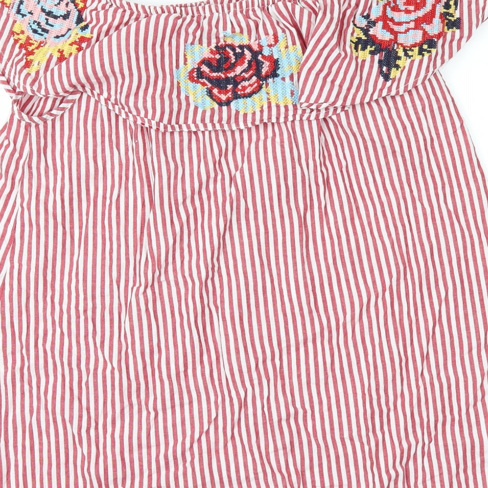 Womens UK Size L Love Label Red Tunic Blouse