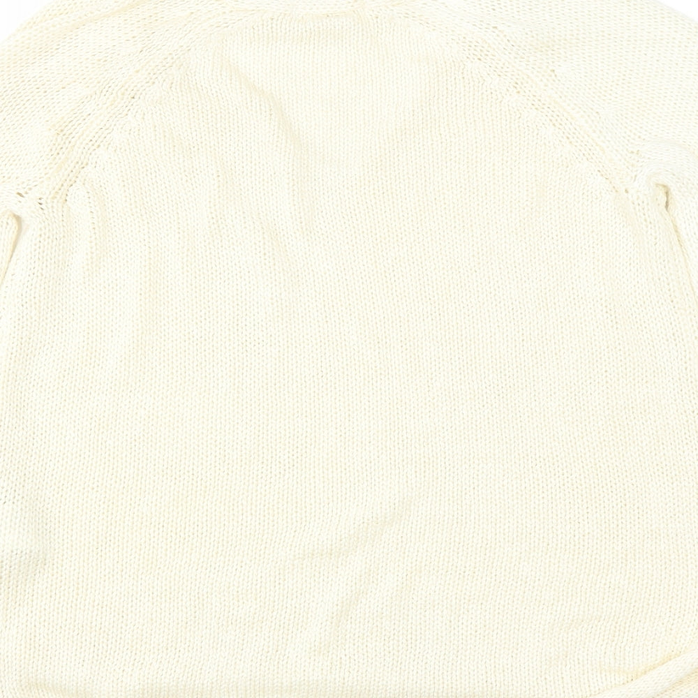 H&M Womens Ivory Pullover Jumper Size S