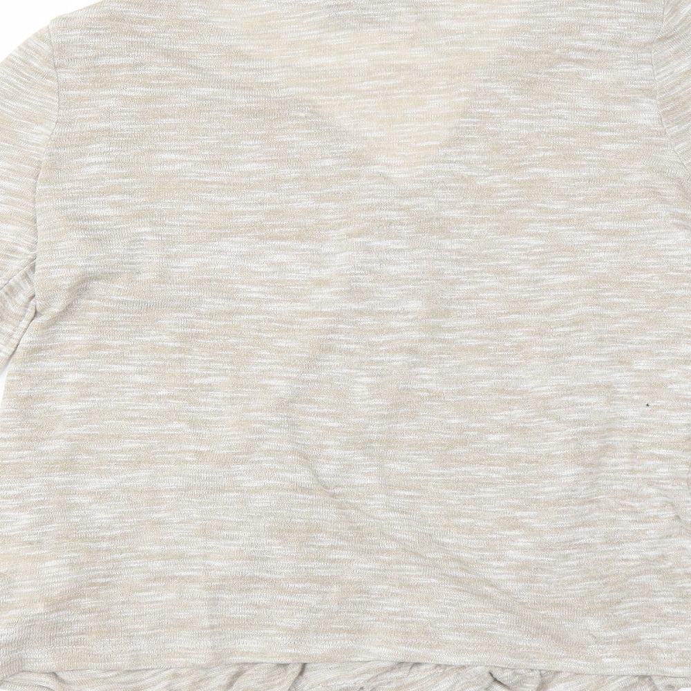 F&F Womens Beige Pullover Jumper Size 10 - wrap detail