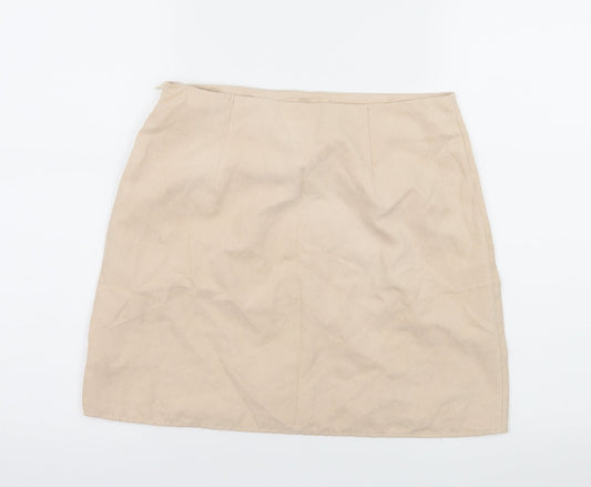 Atmosphere Womens Ivory  Velour Mini Skirt Size 10