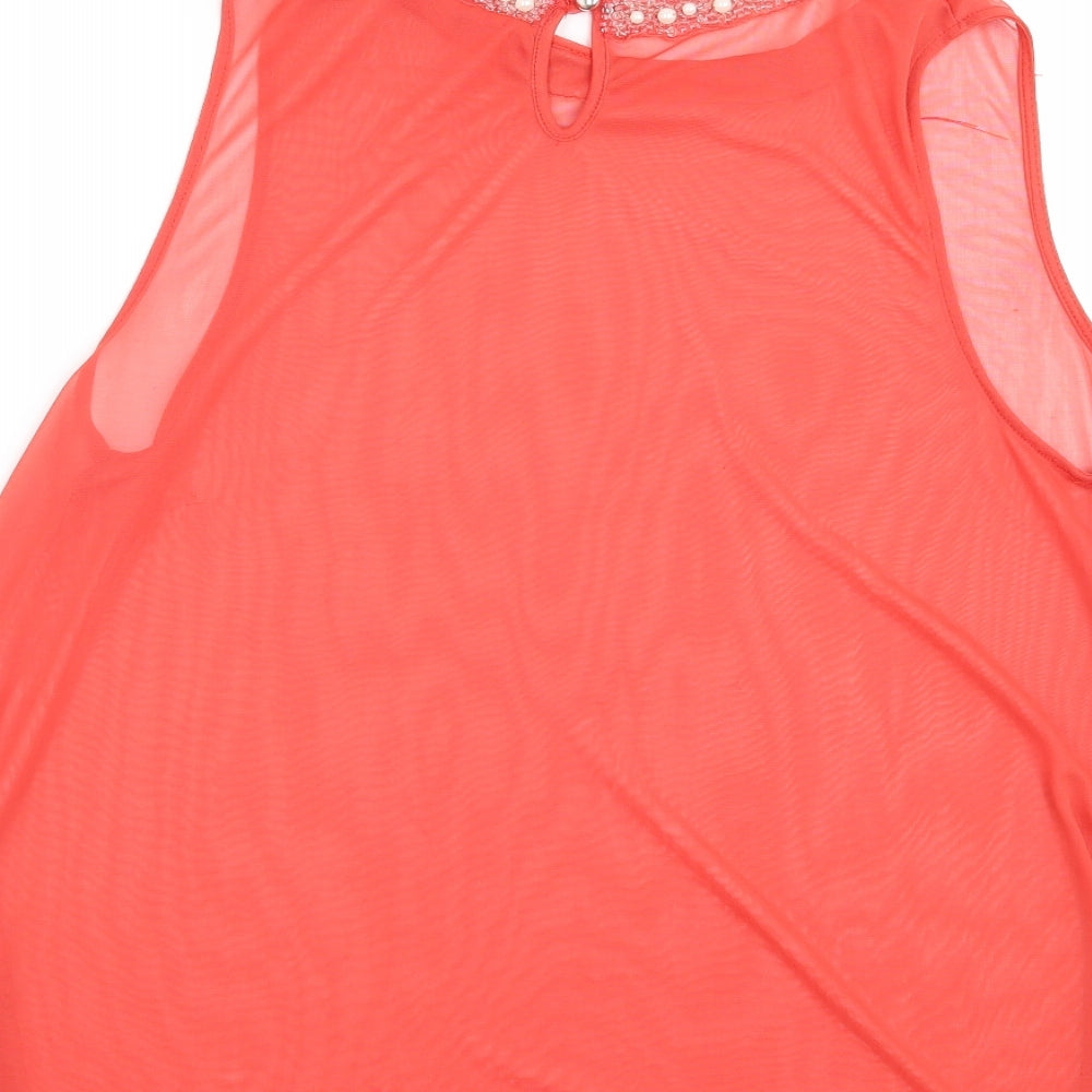 Womens UK Size 16 Atmosphere Orange Basic Blouse