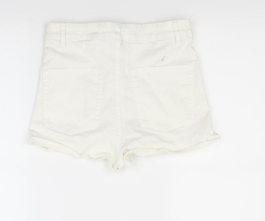 Divided Womens White   Cut-Off Shorts Size 8