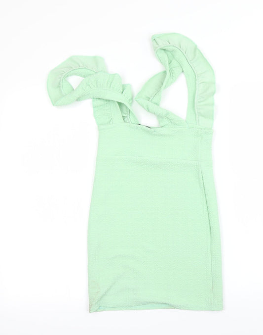 I SAW IT FIRST Womens Green Basic T-Shirt Size 10