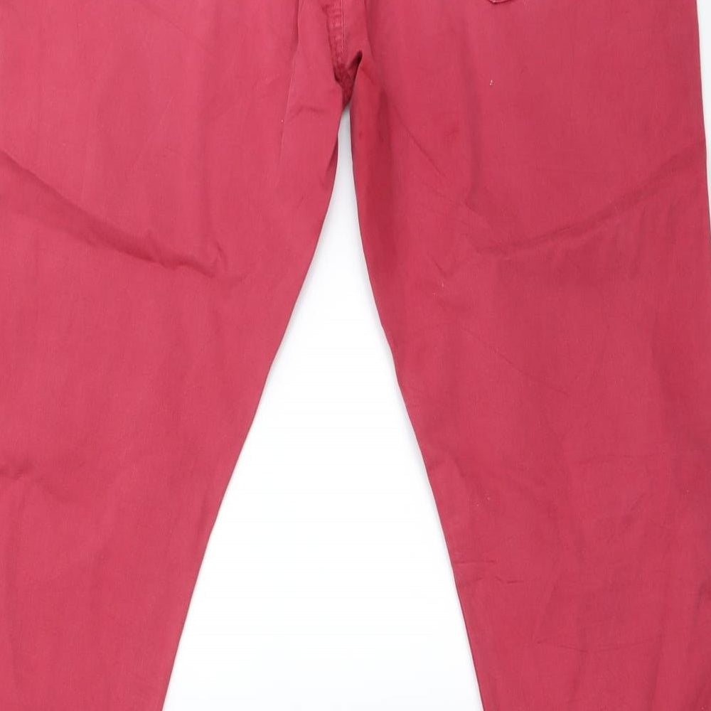 Preworn Womens Red Skinny Jeans Size 32 in L29 in
