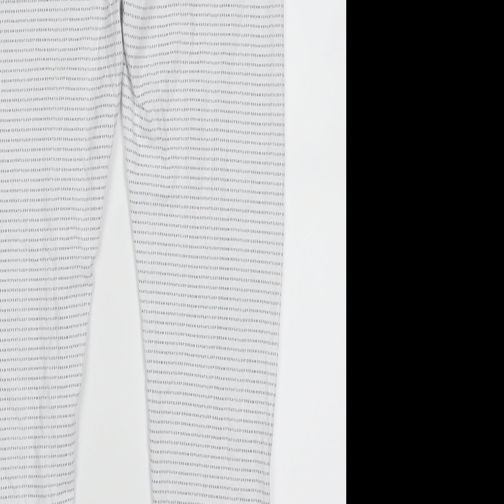George Girls White Sweatpants Trousers Size 10-11 Years - Eat Sleep Dream Repeat Loungeear
