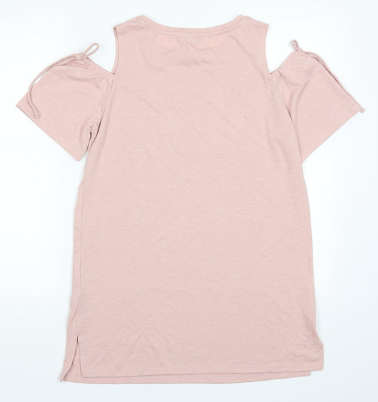 Matalan Womens Pink Floral Basic T-Shirt Size 12