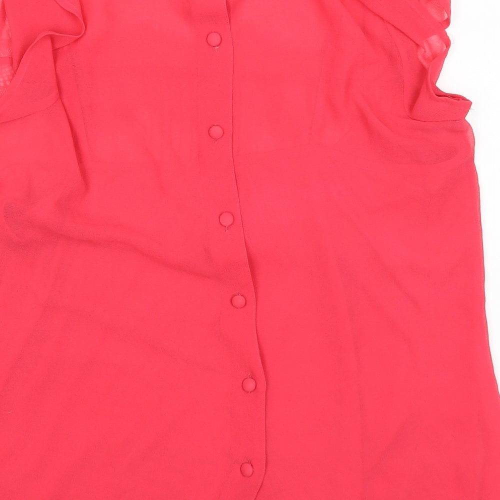 Womens UK Size 14 Dorothy Perkins Pink Basic T-Shirt