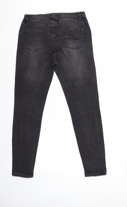 Select Womens Black  Denim Skinny Jeans Size 14 L30 in