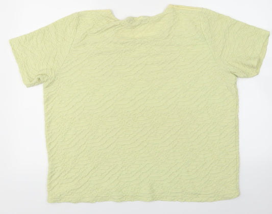 Isle Womens Yellow Basic Blouse Size 22
