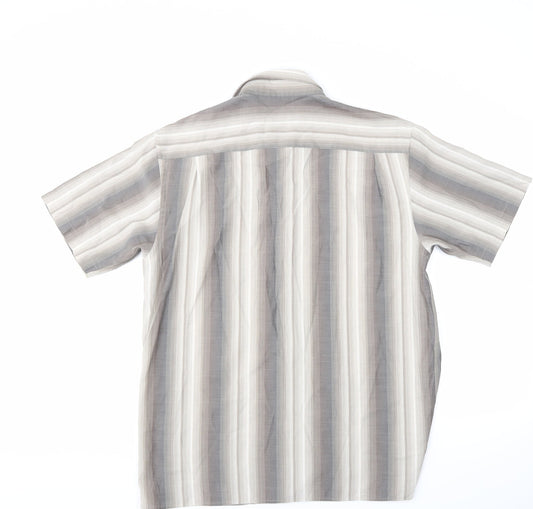 Wolsey Mens Multicoloured Striped Button-Up Size L