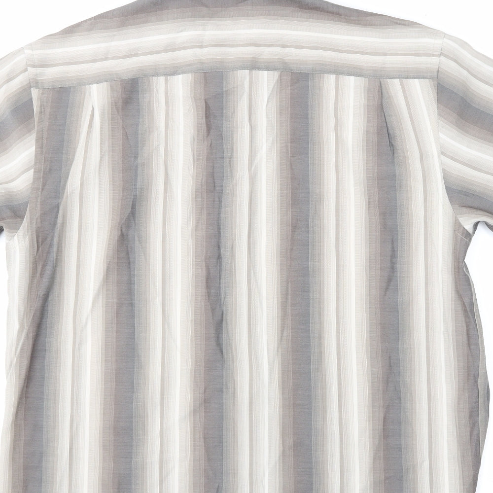 Wolsey Mens Multicoloured Striped Button-Up Size L