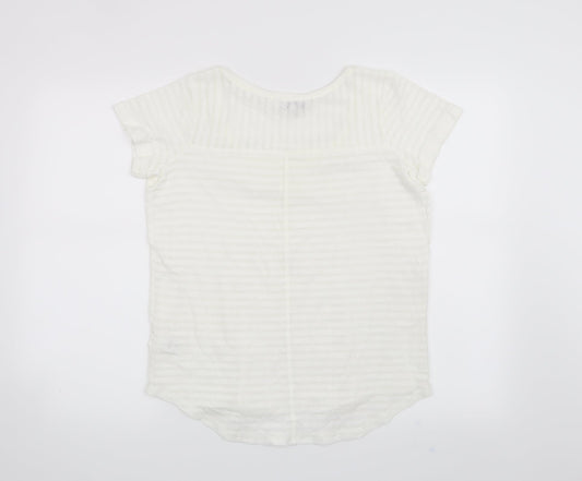 Womens UK Size 8 NEXT White Basic T-Shirt