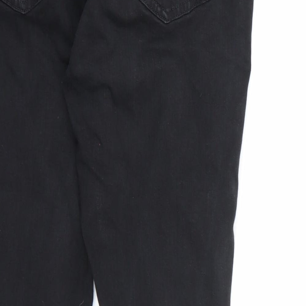 Topshop Womens Black Denim Skinny Jeans L30 in