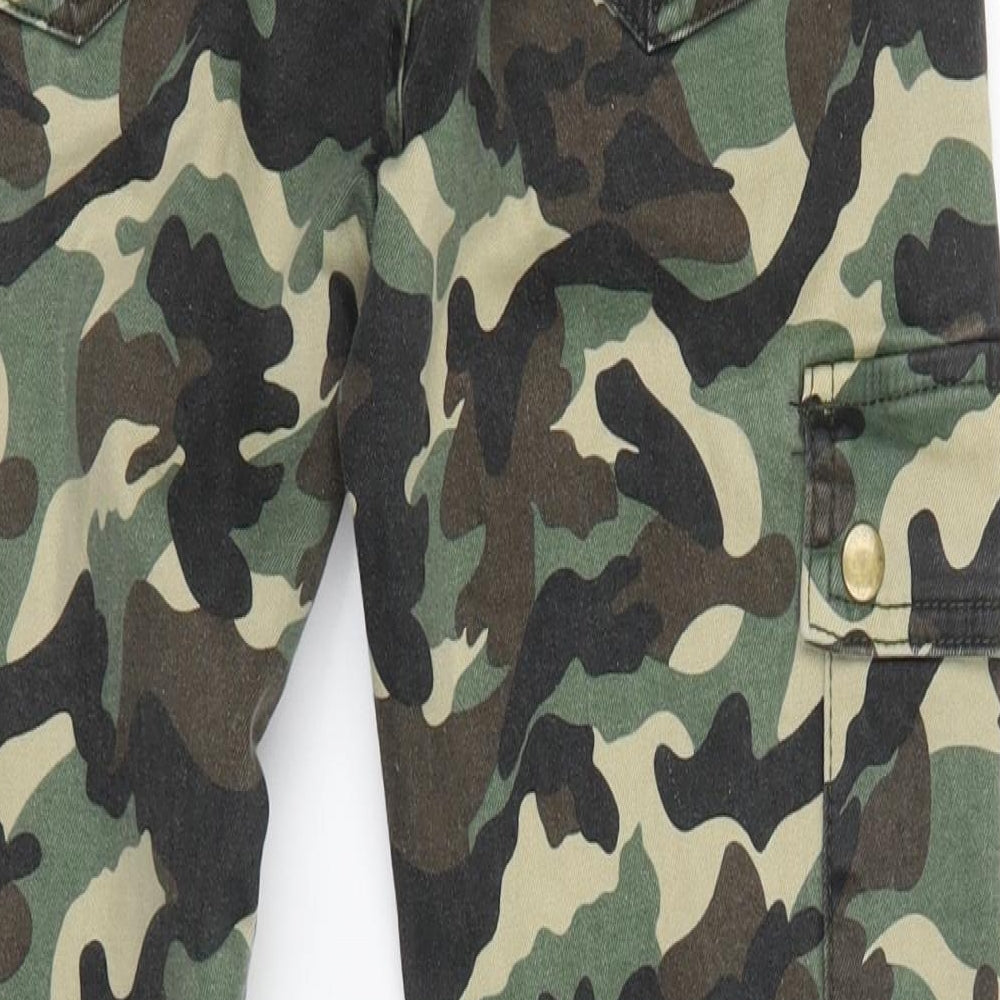 Monday Girls Green Camouflage Tapered Jeans Size XL