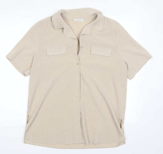 Womens UK Size 16 Berkertex Brown Basic Button-Up