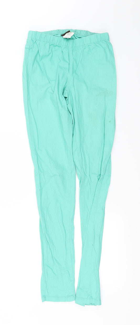Womens UK Size M Pieces Regular Fit Straight Green Jeans