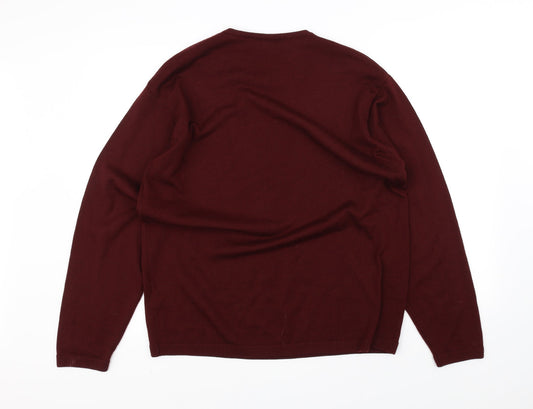 NEXT Mens Red Pullover Jumper Size L