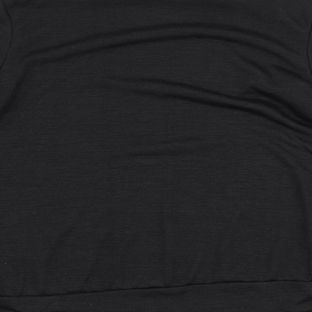 Womens UK Size 10 Boohoo Black Basic T-Shirt