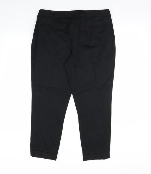 Womens UK Size 14 Dorothy Perkins Regular Fit Black Trousers