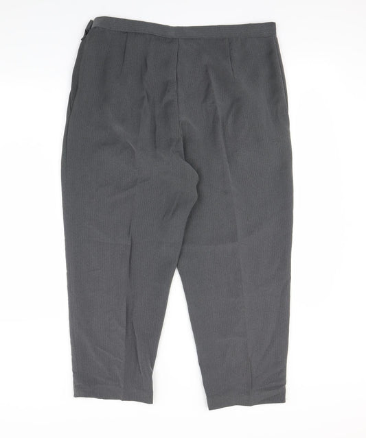 Womens UK Size 18 m&S Regular Fit Dress Pants Grey Trousers
