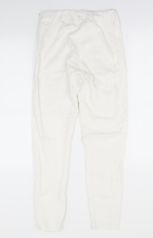 Womens UK Size 6 H&M Regular Fit Dress Pants White Trousers
