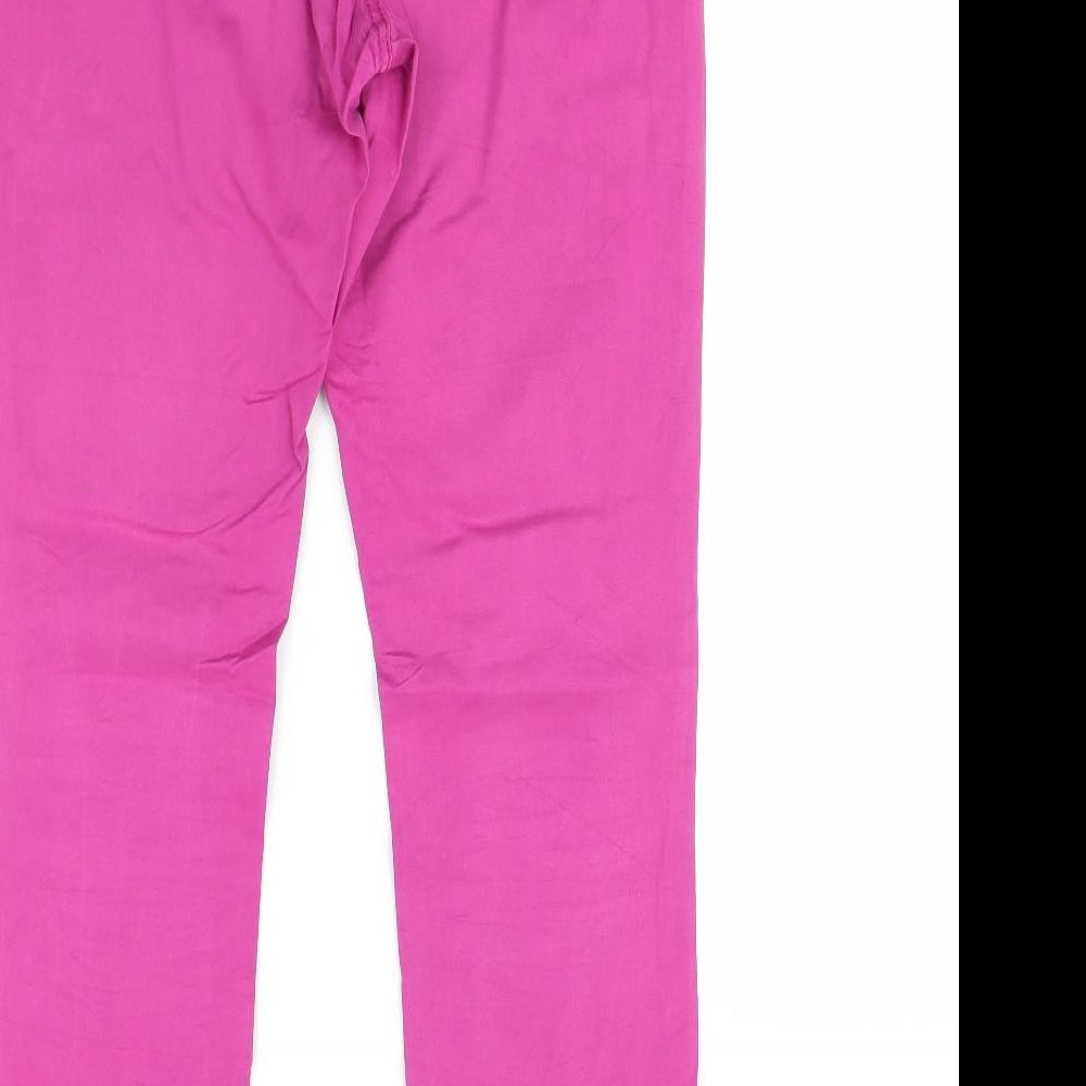 Womens UK Size 10 H&M Regular Fit Skinny Pink Jeans
