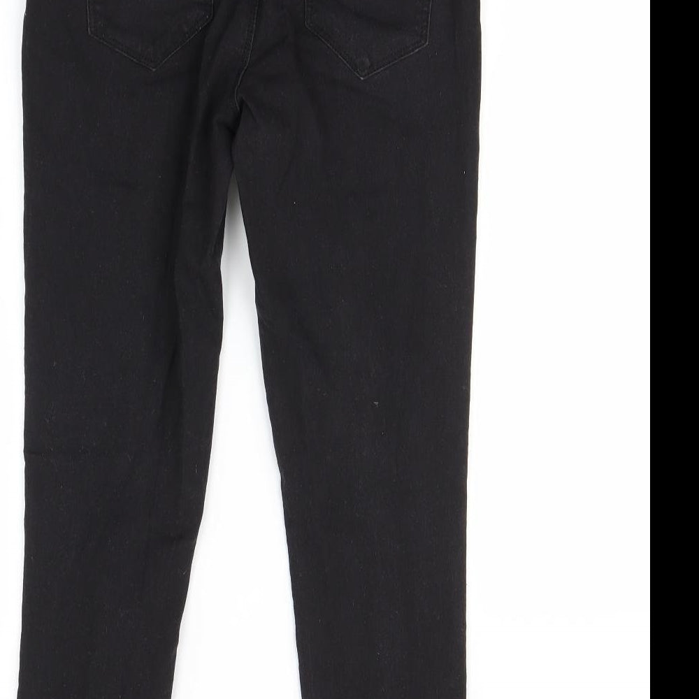 Womens UK Size 10 denim&co Regular Fit Skinny Black Jeans