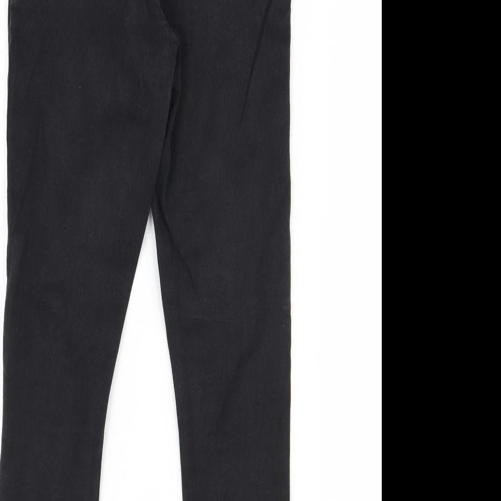 denim&co Womens Black   Skinny Jeans Size 12 L28.5 in