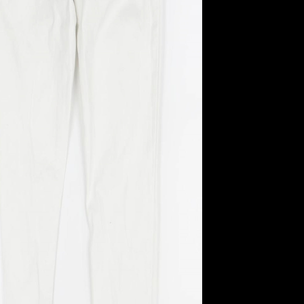 denim&co Womens White   Skinny Jeans Size 10 L28 in