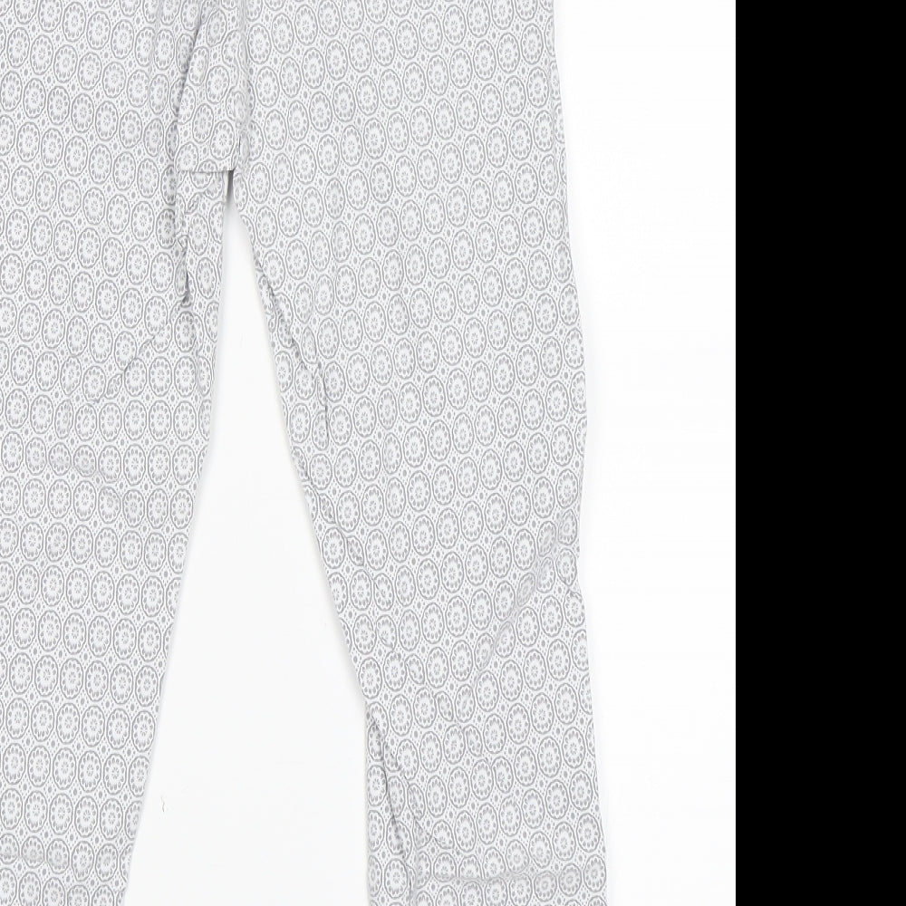 Womens UK Size M Preworn Regular Fit Capri Grey Trousers